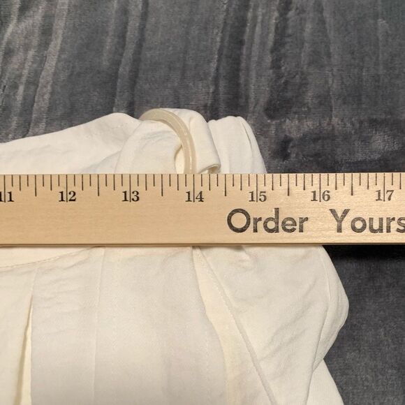 b new york Culottes Womens Medium White/Cream Wide Leg Belted Pockets Lined Boho - Picture 12 of 12